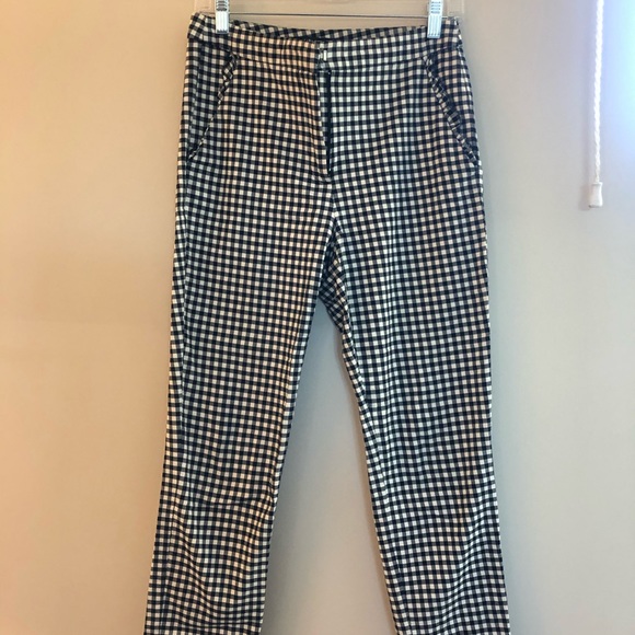 Zara black & white checkered pants - Picture 1 of 3